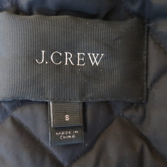 J. CREW BLACK QUILTED COAT SZ S* - Picture 8 of 8